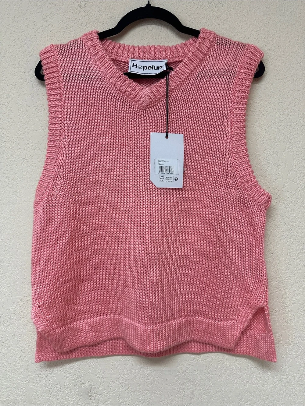 Hopeium NWT Cuddle club and ink linen vest size S - Picture 2 of 3